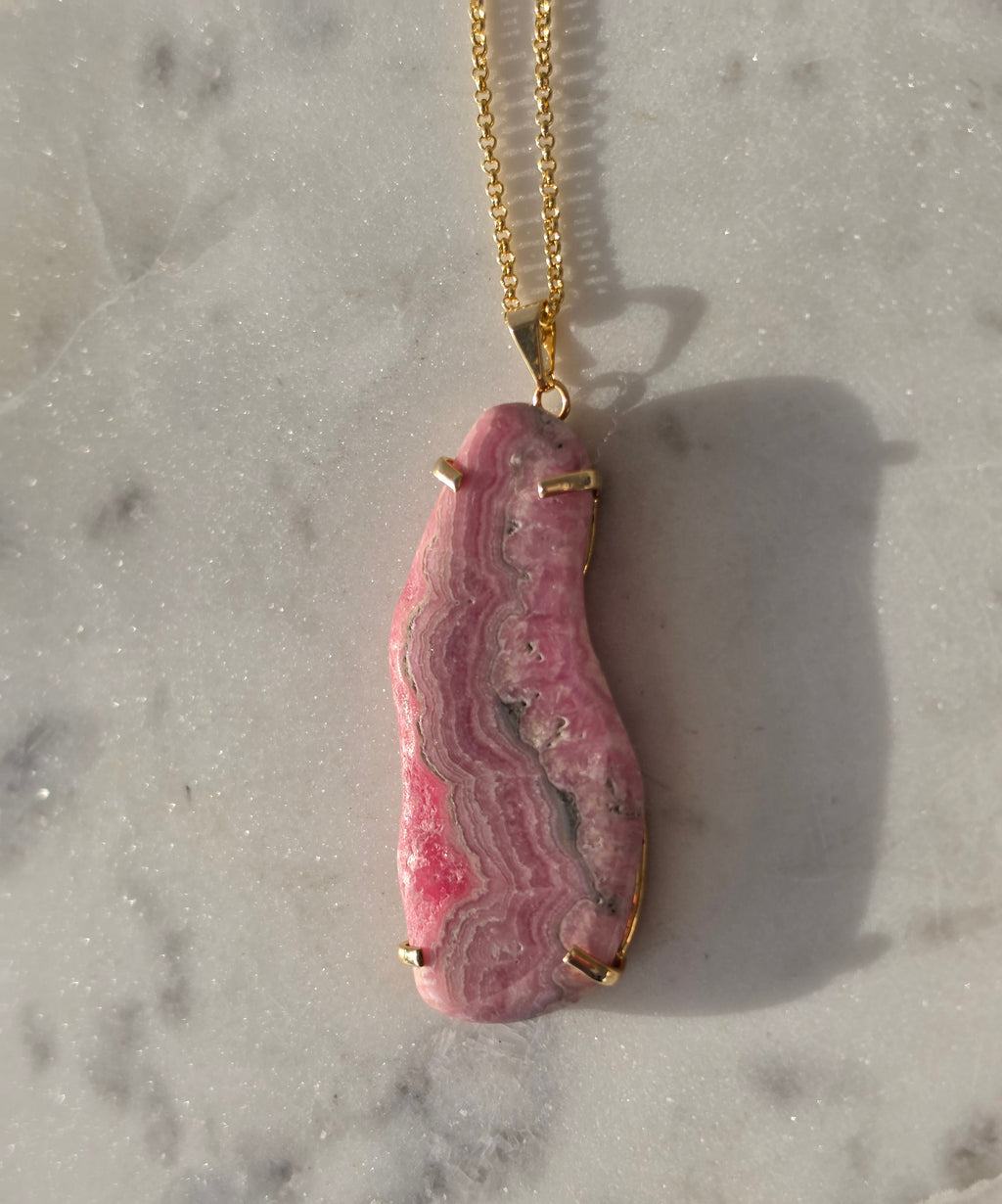 Rhodochrosite Pendants Gold