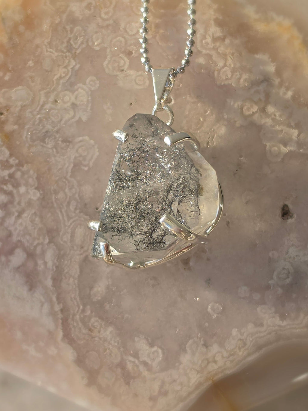 Rutilated Quartz Pendants | Silver