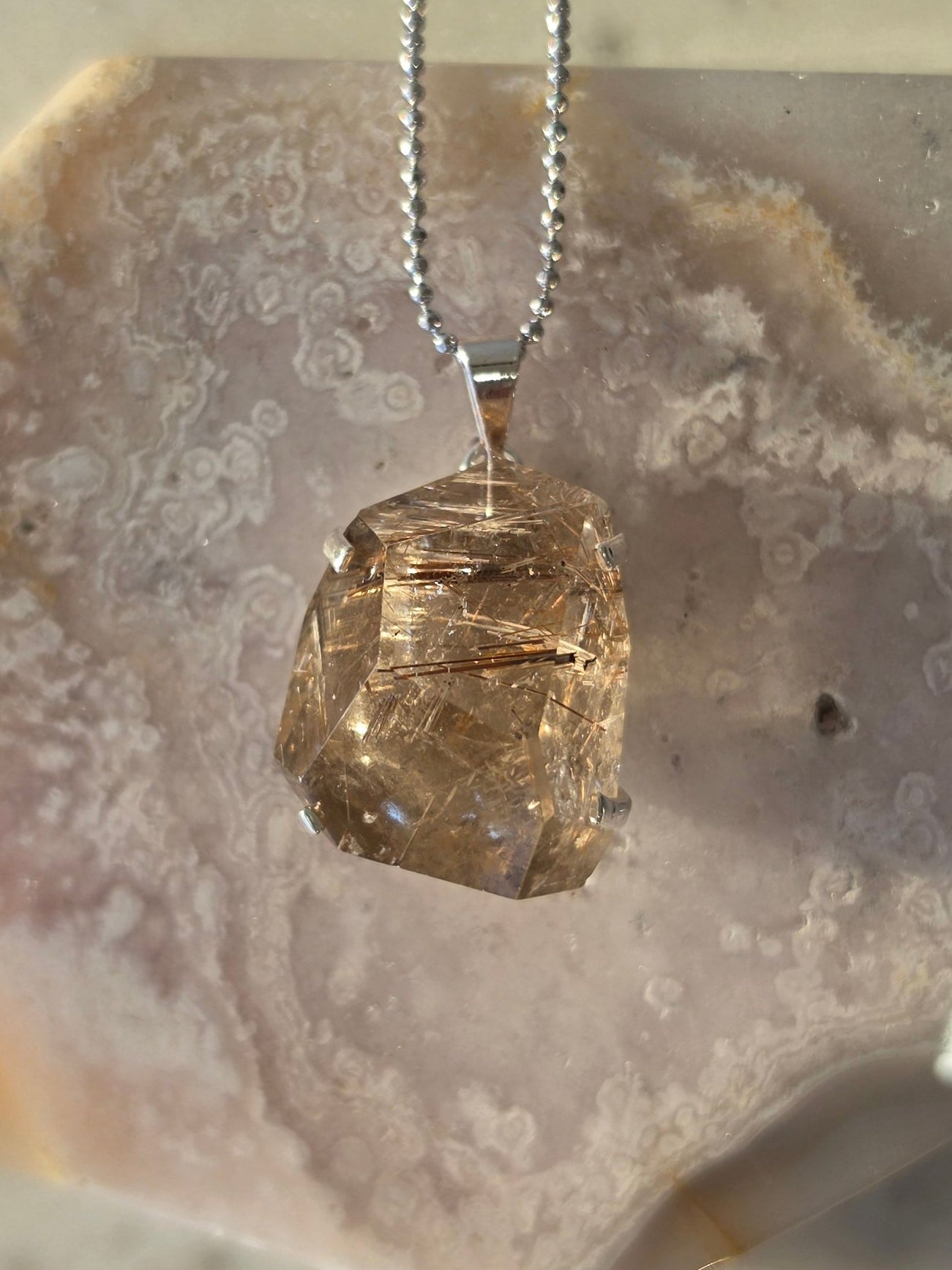 Rutilated Quartz Pendants | Silver