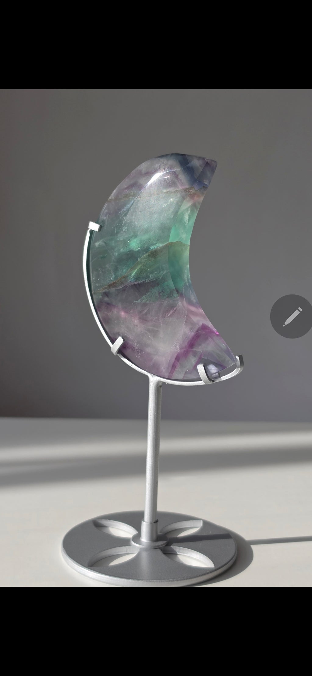 Rainbow Fluorite Moon