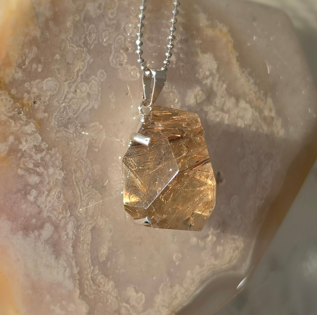 Rutilated Quartz Pendants | Silver